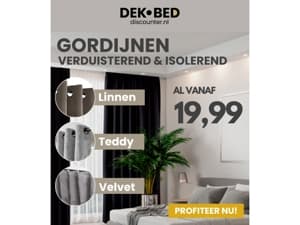 Haal hier je luxe gordijnen! Al vanaf 19,99!