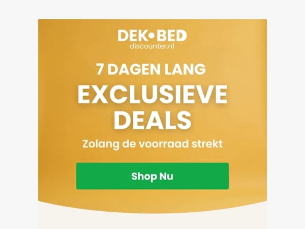⏰ NIEUWE DEALS: alleen deze week