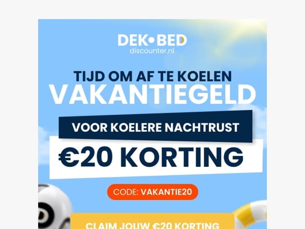 €20 korting voor jou, Slaper!