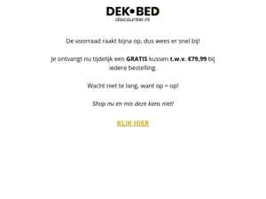 Laatste kans! GRATIS kussen bij je bestelling 🎁