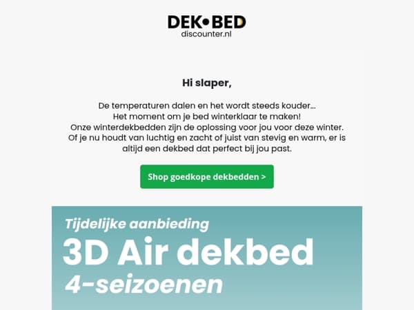 Het is weer koud 's nachts...