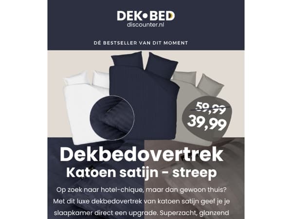 Luxe Satijn in prijs verlaagd - €20,- korting