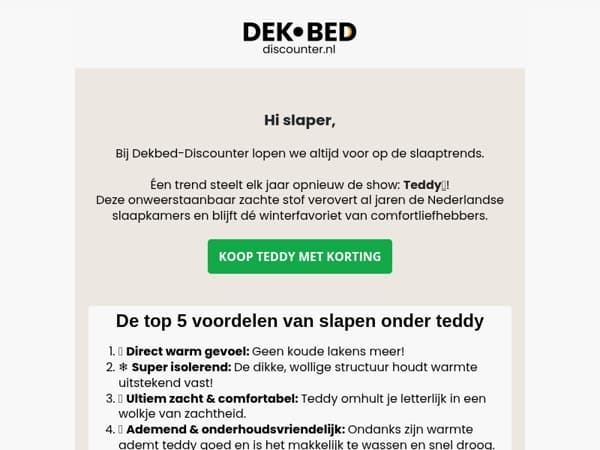 Brrr... koud in bed? Teddy lost het voor je op 🧸