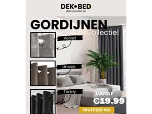 Mooie gordijnen vanaf 19,99! In verschillende kleuren