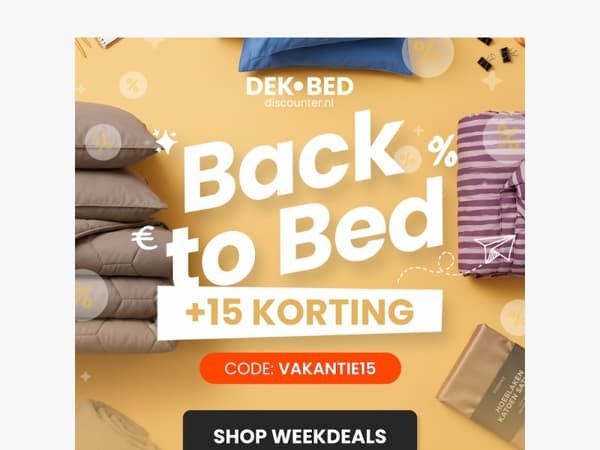 Ontdek onze weekdeals, Slaper