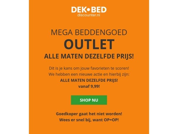 Nieuwe OUTLET! -70%🧡