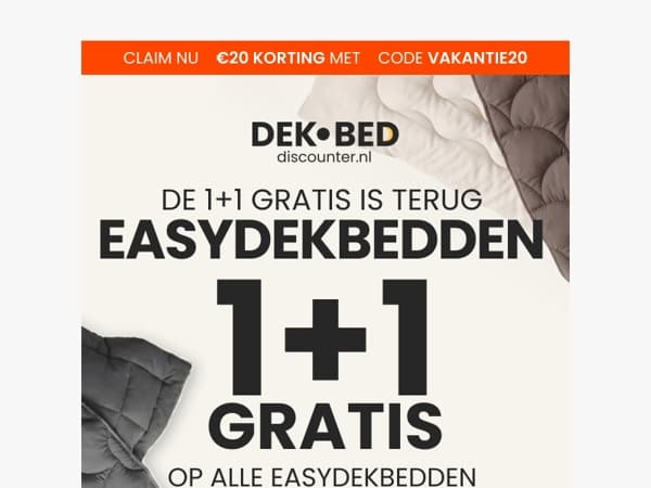 Jullie vroegen erom: 1+1 GRATIS is terug