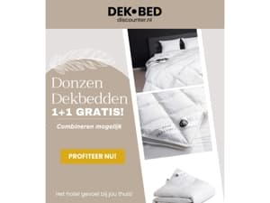 Herinnering: 1+1 GRATIS op dons!