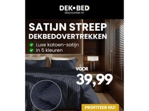 Katoen-satijn: voor slechts 39,99!