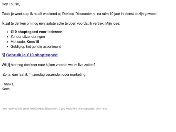 RE: ik stop ermee...