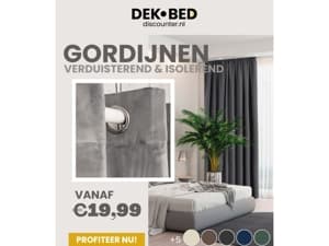 NU ook: verduisterende gordijnen!