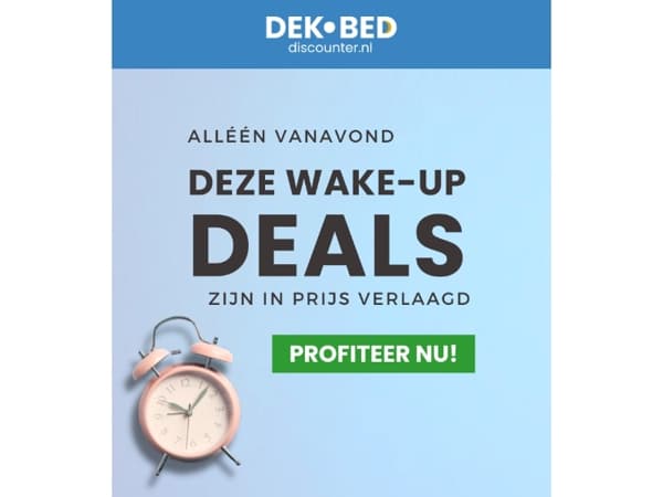 Deze deals krijg je alléén vanavond!