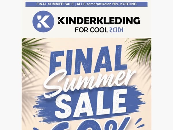 Nog maar even: alles van de zomercollectie 60% korting