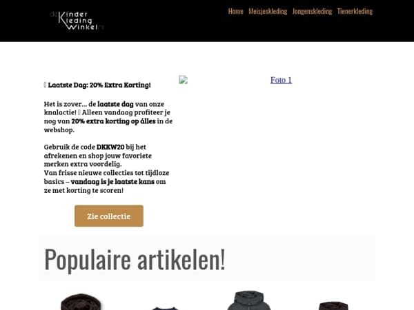 ⏰ Laatste dag: 20% extra korting op alles!