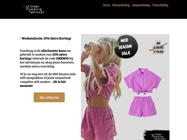 ⏳ Laatste kans: 20% extra korting eindigt vanavond!