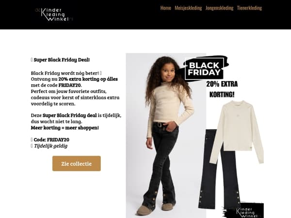 🖤 Super Black Friday: 20% extra korting