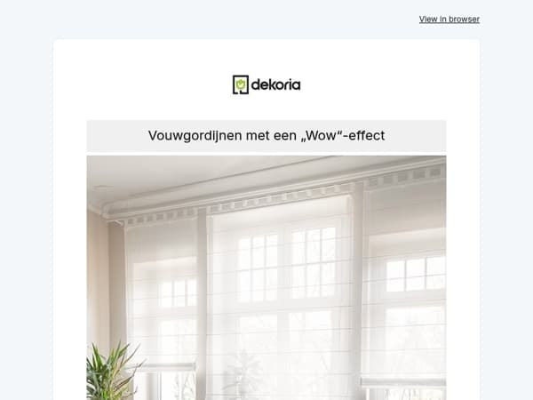 🌸 20% korting op alle vouwgordijnen. Ontdek nu jouw Instagram-pareltjes! 📸