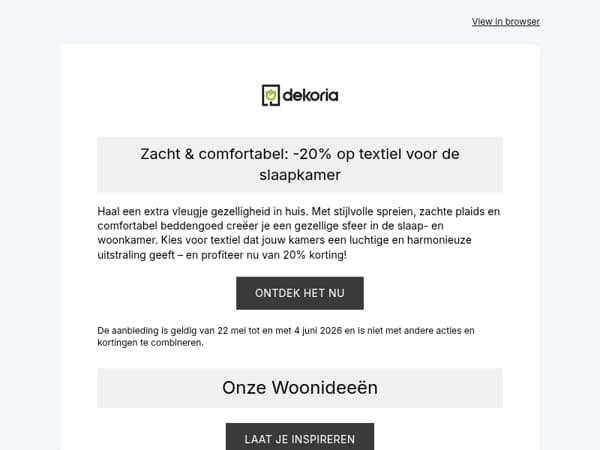 😍 Zacht & comfortabel: -20% op textiel voor de slaapkamer