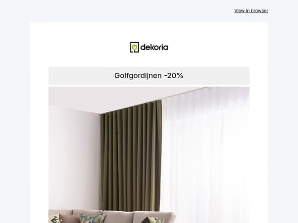🌟 Happy Weekend! Golfgordijnen -20%! ✨