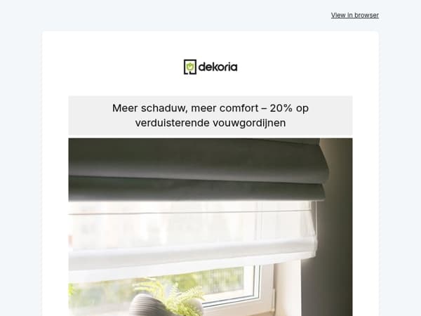 ☀️ Nog meer comfort deze zomer: 20% korting op verduisterende vouwgordijnen!