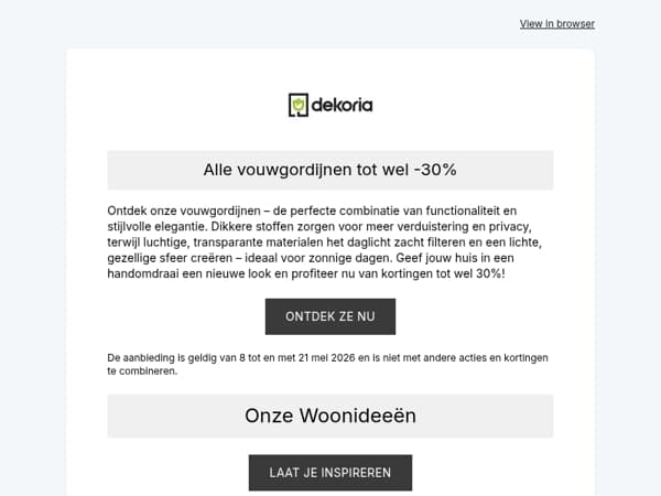 😍 Onze meest geliefde vouwgordijnen tot wel -30%