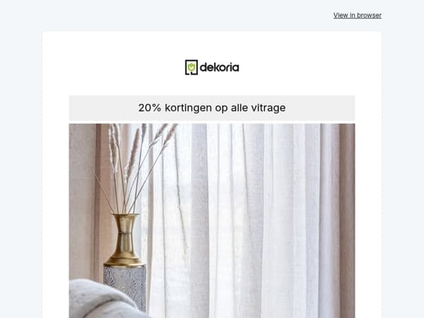 🔥Luchtige vitrage met 20% korting! Het recept voor een huiselijke sfeer ✨