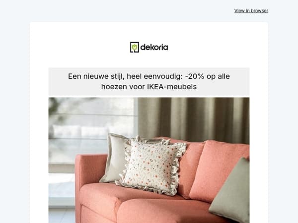 🌺 Een nieuwe stijl, heel eenvoudig: 20% korting op alle hoezen voor IKEA-meubels