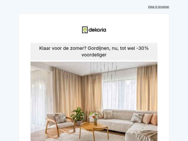 ✨ Klaar voor de zomer? Gordijnen, nu, tot wel 30% voordeliger