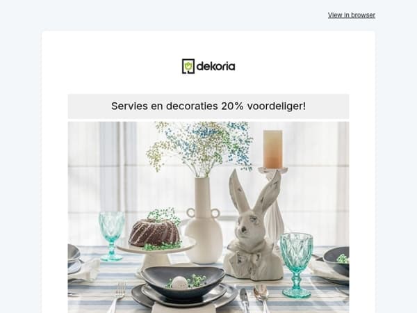 🐣 Haal de paasmagie in huis! Servies en decoraties verkrijg je 20% voordeliger met de code: PASEN ✨