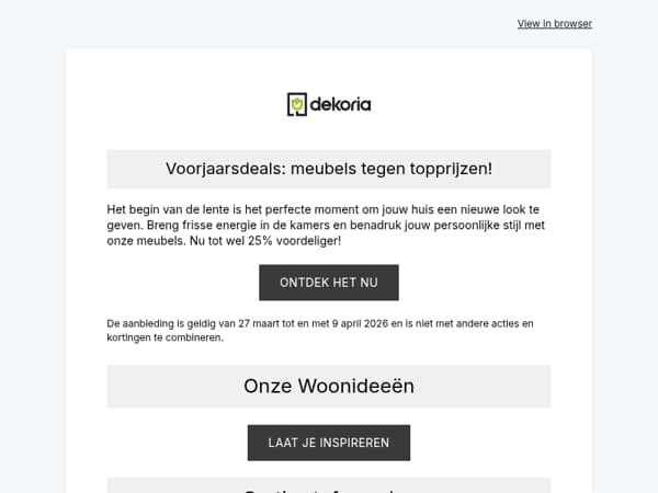 🌷 Voorjaarsdeals: meubels tegen topprijzen!