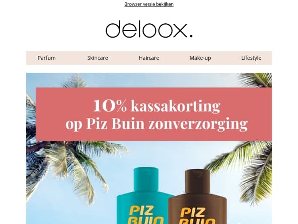 🌞 10% Kassakorting op de zonverzorging van Piz Buin 🌞