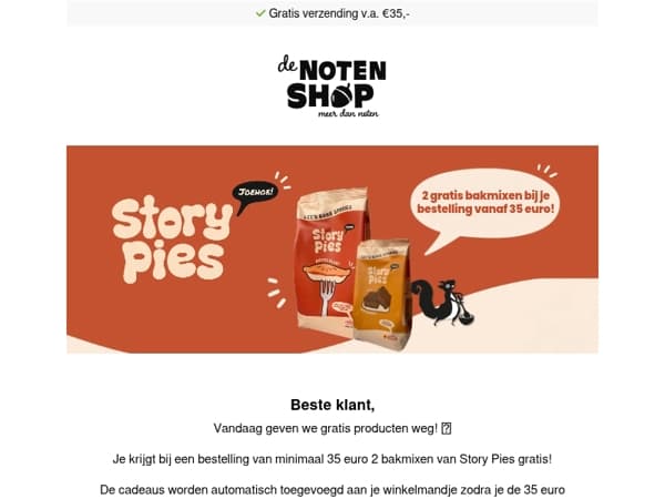 Gratis bakmixen bij je bestelling vanaf 35 euro 🧁