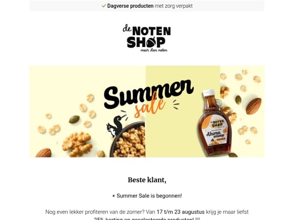 🔥 25% korting tijdens onze Summer Sale!