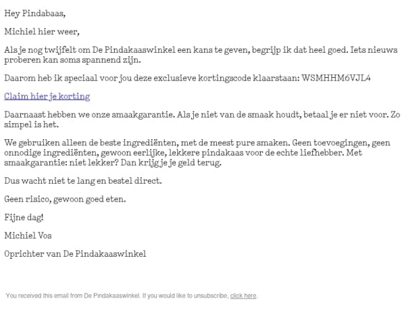 Geen risico: niet lekker = geld terug 🥜