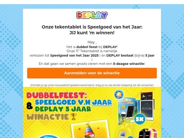 Groot feest: Speelgoed van het Jaar! Jij kunt 'm winnen!