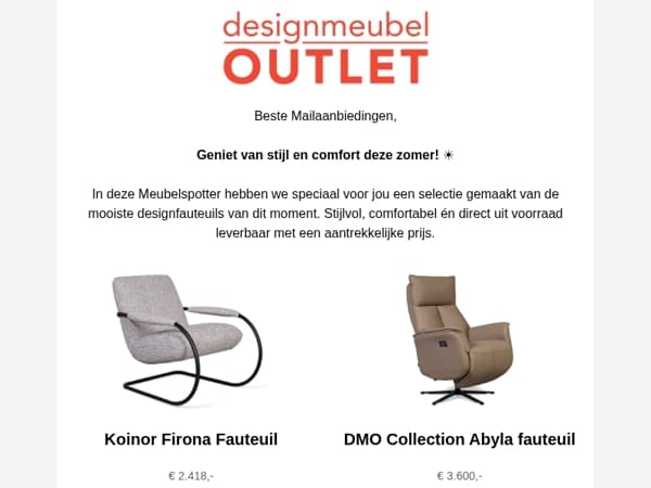 Fauteuils uitgezocht door jouw persoonlijke meubelspotter