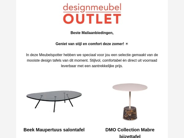 Tafels uitgezocht door jouw persoonlijke meubelspotter