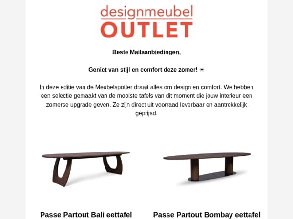 Tafels uitgezocht door jouw persoonlijke meubelspotter