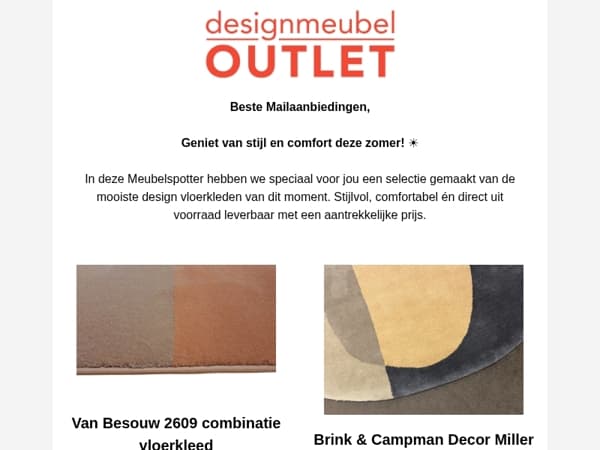 Vloerkleden uitgezocht door jouw persoonlijke meubelspotter