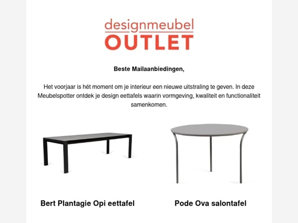 Tafels uitgezocht door jouw persoonlijke meubelspotter