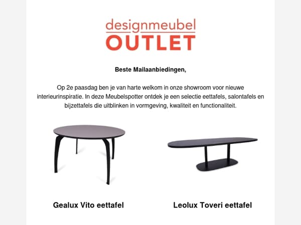 Tafels uitgezocht door jouw persoonlijke meubelspotter