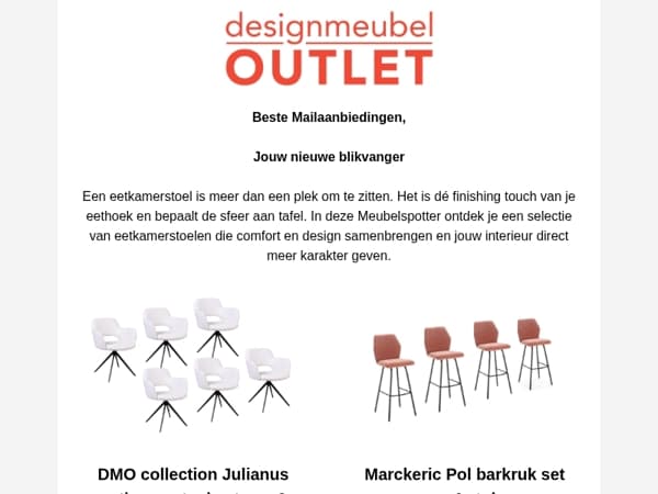 Eetkamerstoelen uitgezocht door jouw persoonlijke meubelspotter