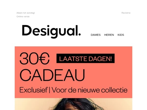 Denk eraan: 30€ exclusief voor jou!