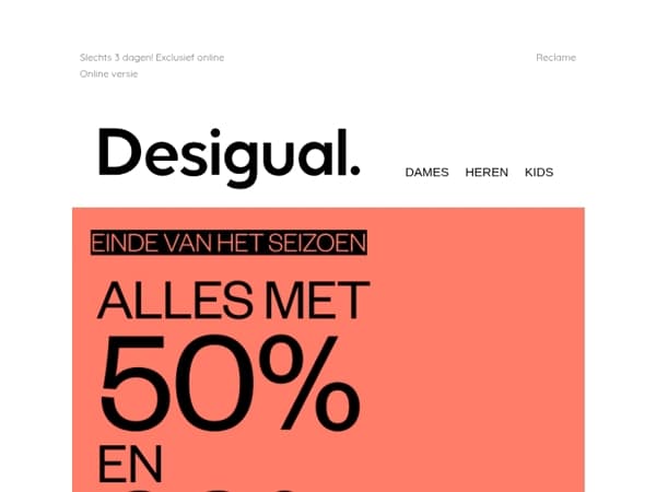 Alles met 50% en 60% korting