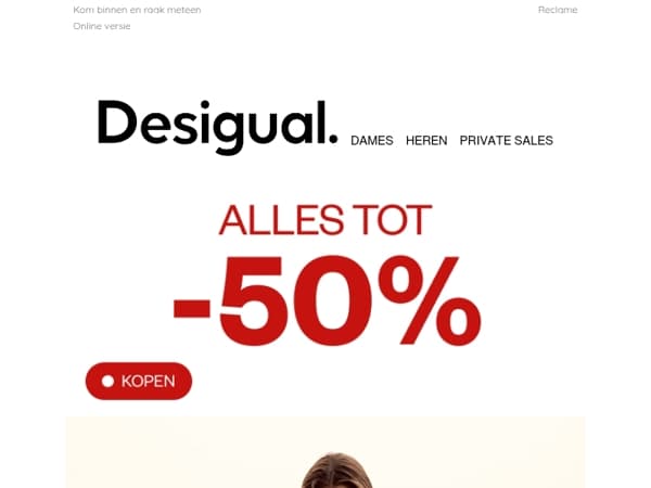 Tot -50% in jouw maat