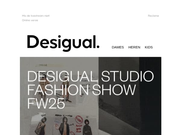 Desigual Studio Show: vandaag 19 uur