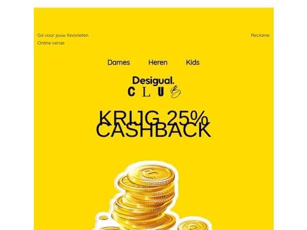 Verdien 25% en steek jezelf in het nieuw