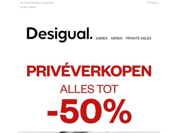 Alles tot -50% NU ONLINE