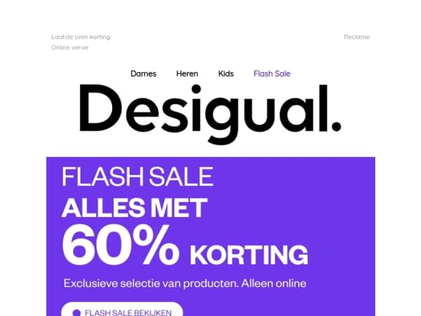FLASH SALE –60 % | Bijna weg!