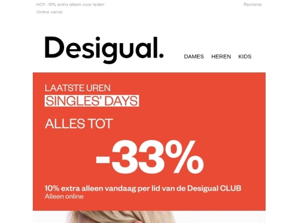 LAATSTE UREN | Alles tot -33%